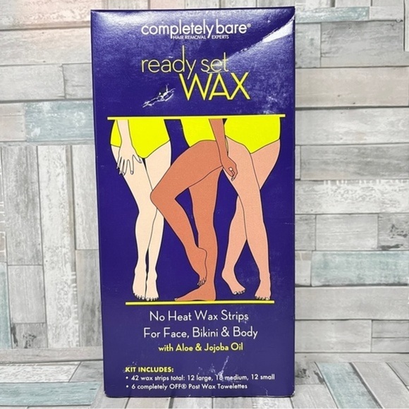 Completely Bare Ready Set Wax Strips No Heat Hair Removal For Face Bikini & Body - Picture 1 of 5